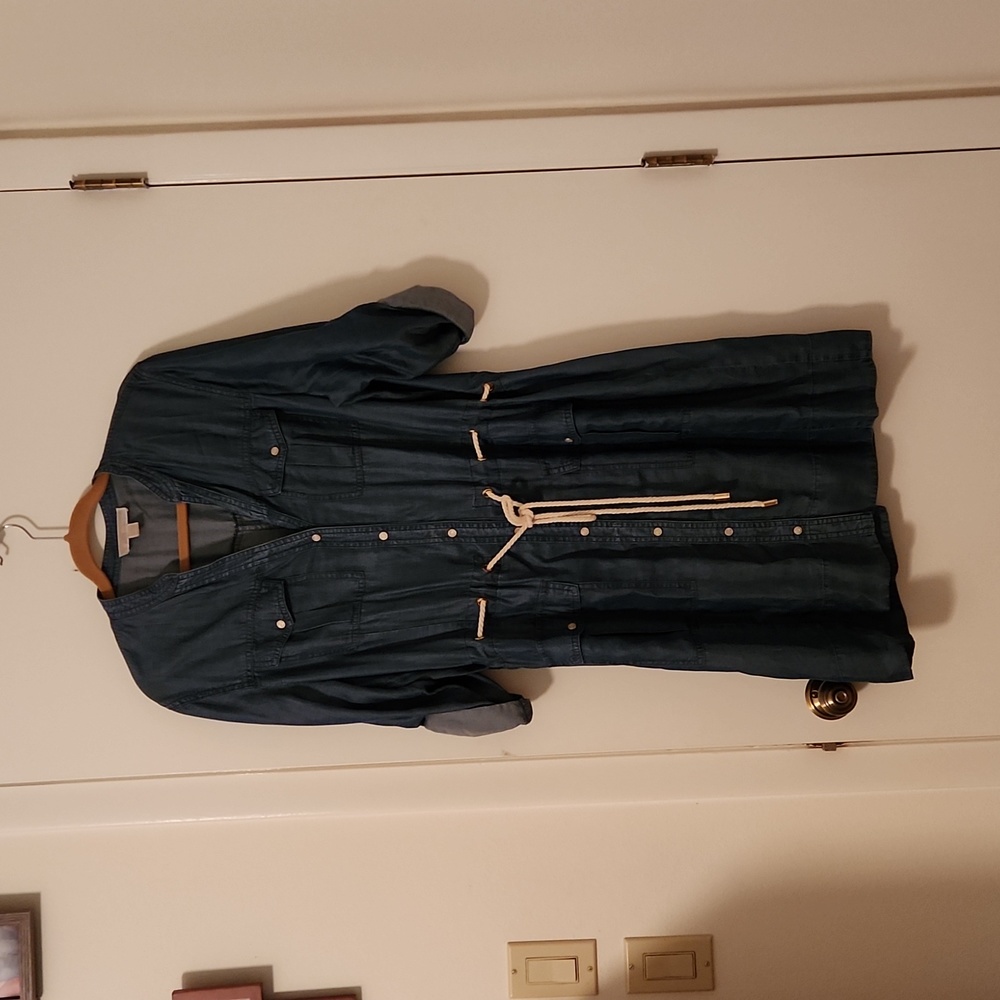 MICHAEL by Michael Kors Blue Drawstring Dress Size XL